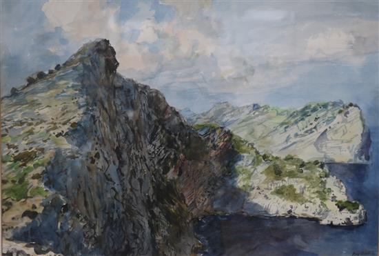 Roy Abell Cliffs at Formentor, Majorca 16 x 23in.